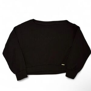 Cleo Harper Black with Black Stitching Logo Gym Sweatshirt with Keyhole back 🌀